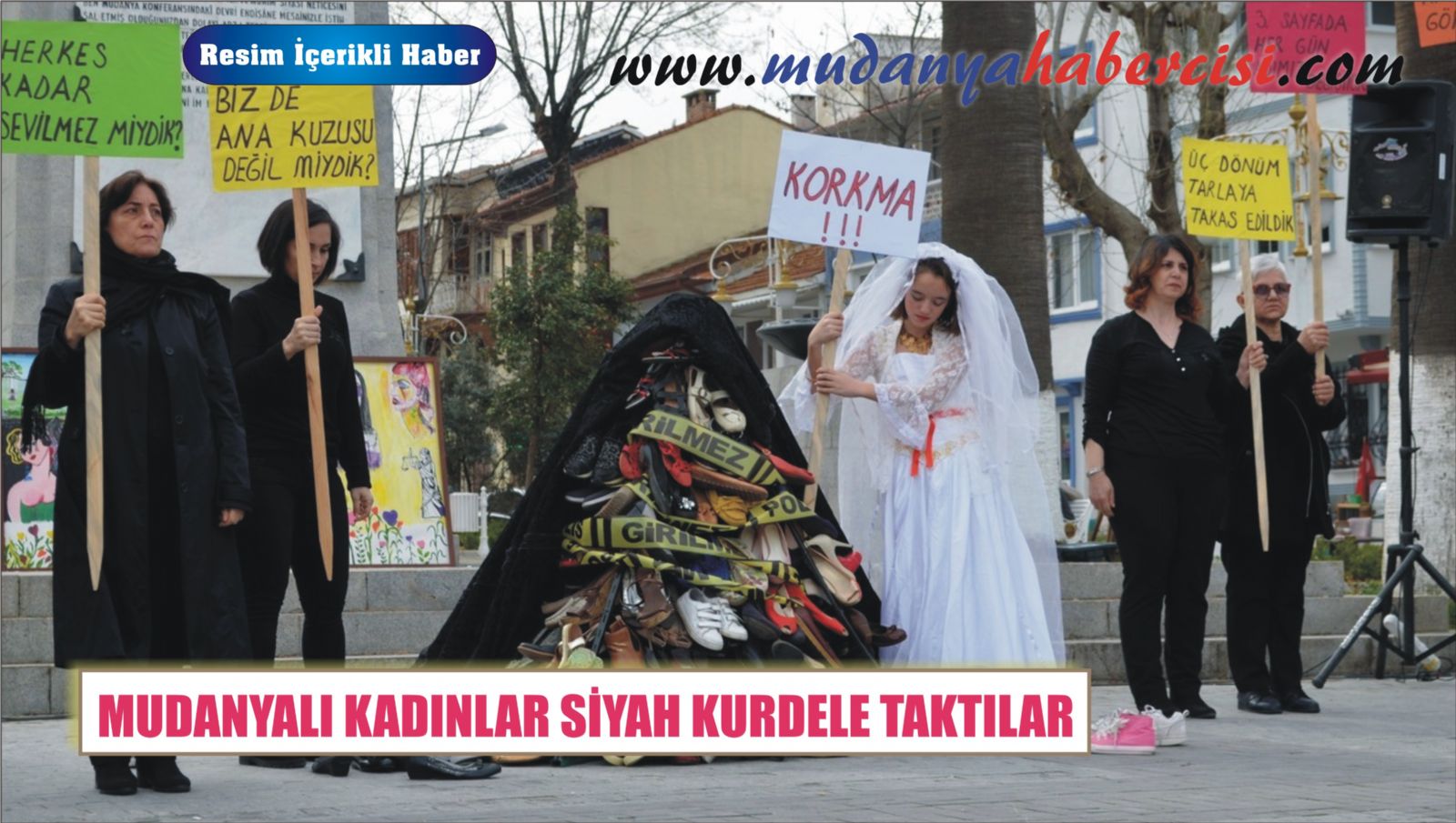 MUDANYALI KADINLAR SYAH KURDELE TAKTILAR