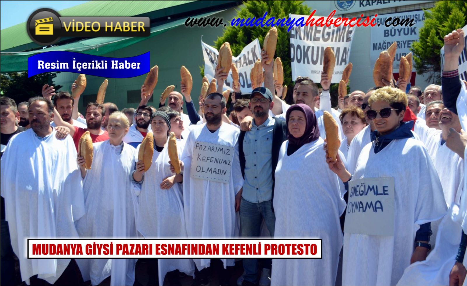 MUDANYA GYS PAZARI ESNAFINDAN KEFENL PROTESTO