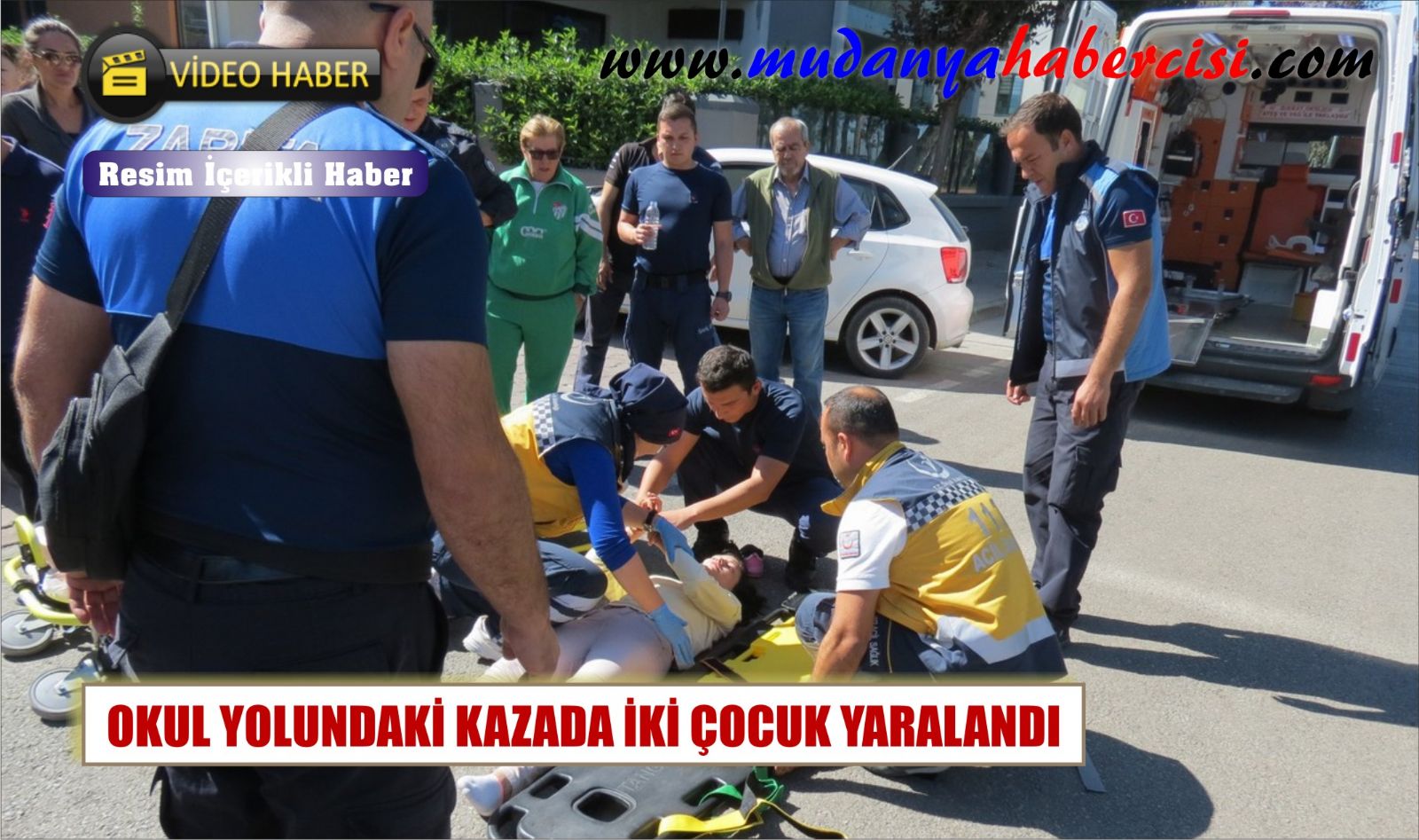 OKUL YOLUNDAK KAZADA K OCUK YARALANDI