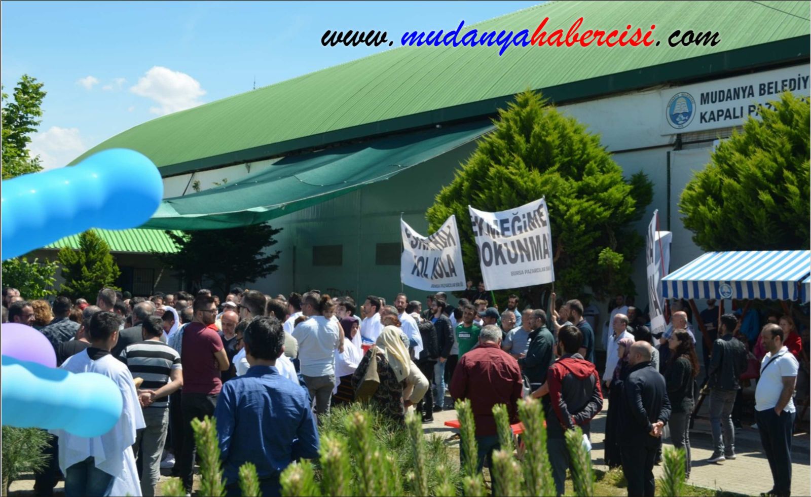 MUDANYA GYS PAZARI ESNAFINDAN KEFENL PROTESTO