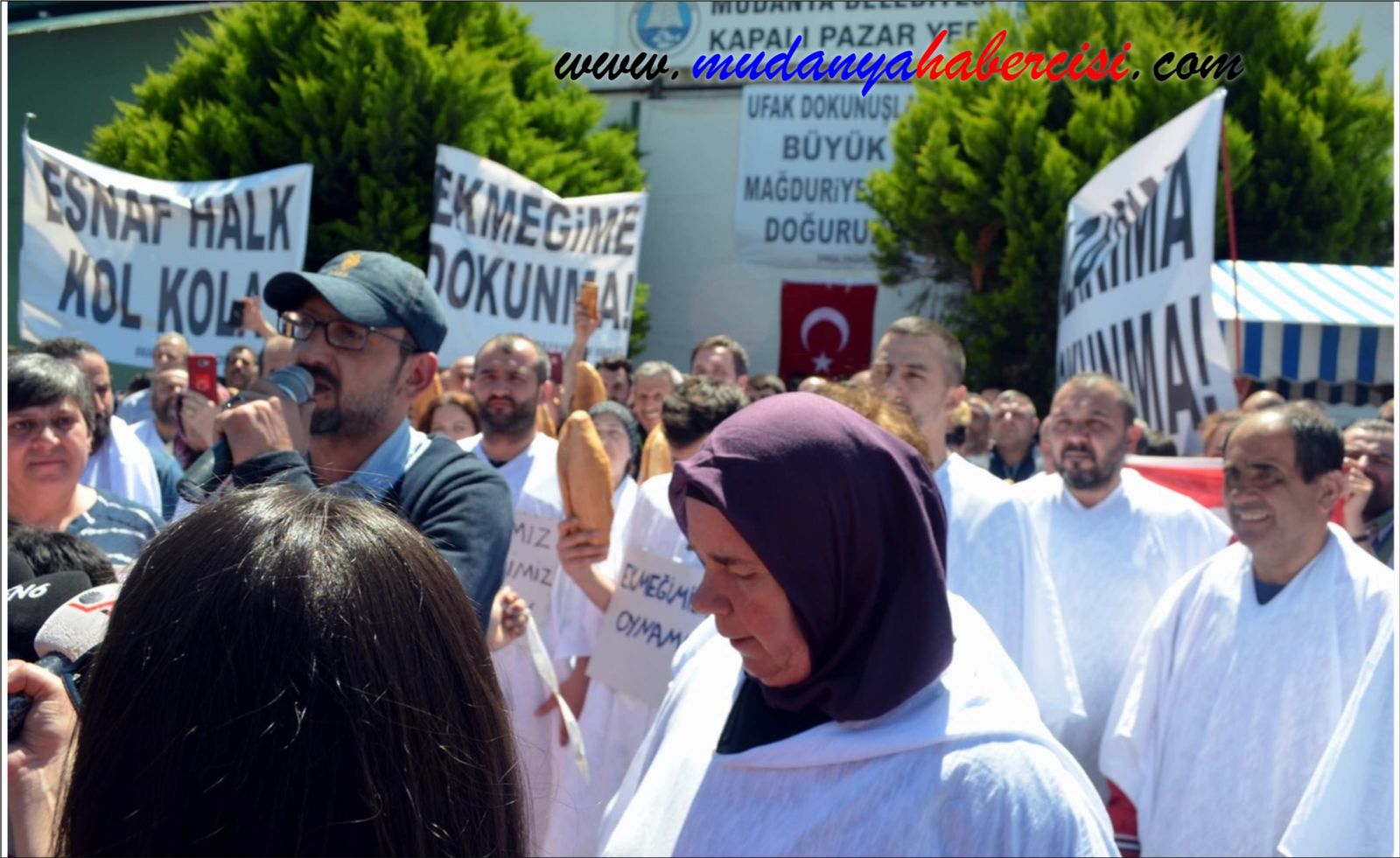 MUDANYA GYS PAZARI ESNAFINDAN KEFENL PROTESTO